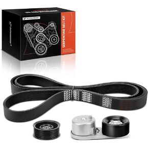 A-Premium Engine Serpentine Belt Drive Kit متوافق مع Nissan Frontier 2005-2012/2014-2018 ، Pathfinder 2005-2006/2008 ، NV1500/NV2500 2012/2014-2021 ، NV3500 2012/2020 ، Xterra-4.0L