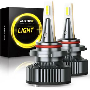 AUXITO 9007 Bulbs, 900% Brightness 6500K Cool White, CSP Chips HB5 Fog Lamps Replacement, Play and Plug, Pack of 2