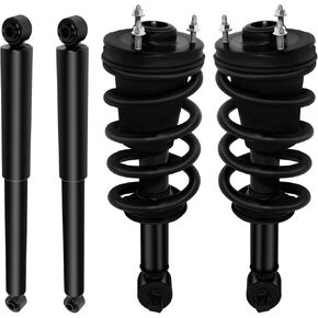 4Pcs Front & Rear Complete Struts & Coil Spring Assembly Compatible 2007-2013 for Chevy for Tahoe 2007-2013 for Avalanche for GMC Yukon XL 2015-2019, Complete Strut Assembly 579104 4345073