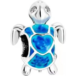 Kunbead Sea Turtle Tortle Tortoise Bead Bead Charms متوافق مع أساور Pandora