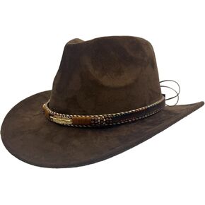 Cowboy Hat for Women and Men Western Suede Hat Panama Hat Cowboy & Cowgirl Hat Felt Wide Brim Women Men Fedora Hats