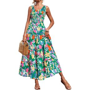 Prettygarden مدخن الدبابة الفساتين Maxi للنساء 2025 زفاف الضيف لباس بلا أكيام