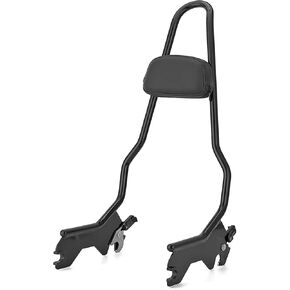 Mofun Tall Gloss Black Detach Passenger Backrest Sissy Bar with Pad Compatible with Harley Softail Deluxe Heritage Classic Street Bob 2018-2024 etc