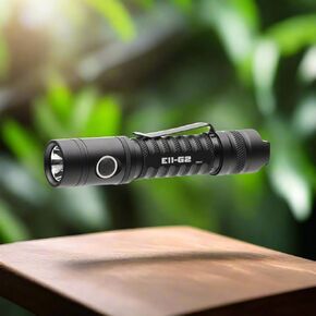 PowerTac E11-G2 Compact LED Flashlight – Extremely Bright 1300 Lumens Perfect for Everyday Carry or Professional Use, Rechargeable Type-C Charging Port, Waterproof, Hands-Free Operation