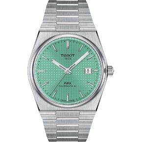 Tissot Mens Prx PowerMatic 80 316L Case Stainsal Steel Watches ، الرمادي ، الفولاذ المقاوم للصدأ ، 12 (T1374071109101)