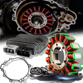 ExtremePowersports OE Generator Magneto Rotor Coil Stator+Voltage Regulator Rectifier+Gasket Assy. Kit for 09-12 Kawasaki Ninja ZX-6R ZX6R 636 21003-0083