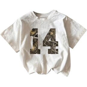 SOLY HUX Girl's Number Graphic Tees Short Sleeve Crew Neck T Shirt Y2k Summer Tops