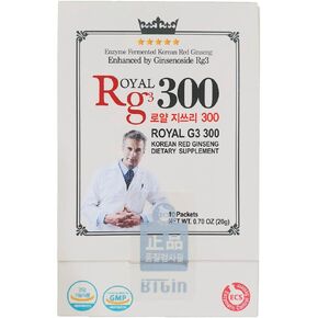 Premium RG3 300 Korean Red Ginseng Powder - Enhanced Ginsenosides (50mg Rg3/Sachet), Made in Korea, 10 Sachets