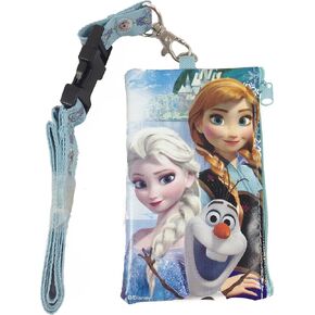 New Disney Baby Blue Frozen Elsa Lanyard Id Holder Wallet Perfect for Disneyland