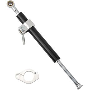 330mm 13" Motorcycle Steering Damper,Adjustable Direction Stabilizer Compatible with YZF R1 R6 MT07 MT09 Ninja 250 Z250-Black