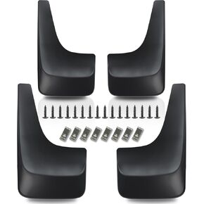 ECOTRIC Mud Flaps Splash Guards Compatible with 2001-2014 Chevy Chevrolet Silverado/Avalanche/Suburban/Tahoe W/O Fender Flares Replacement for 19213393 19213391 4Pcs Front and Rear Mudguards Mudflaps