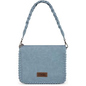 Wrangler Shoulder Bag for Women Crossbody Purse with Woven Strap