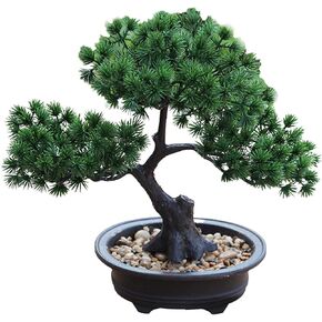 شجرة الصنوبر الاصطناعية Bonsai ، مصنع مكتب مزيف ديكور غرفة لمكتب محاكاة غرفة المعيشة Zen Garden Decoration ديكور المنزل الداخلي