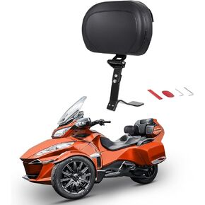 مسند لرجال تشغيل Rider Rider قابل للتعديل لـ Can-Am Spyder RT RT RT Limited 2010-2019 ، لمجموعة من وسادة مسند Backder Spyder مع حقيبة تخزين ، أسود
