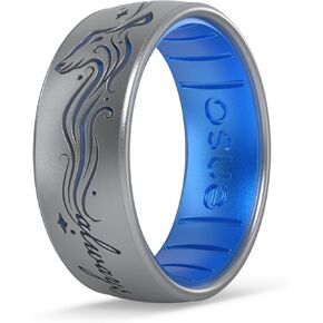 Enso Rings Wizarding World of Harry Potter Collection Dualtone Silicone Ring - تصميم مريح ومرن - 7.99 ملم ، سماكة 2.18 ملم