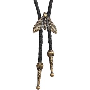 Joxevyia Turquoise Stone Bolo Tie with Leather Rope Western Cowboy Tie Unisex Accessory Groomsmen Gift for Him