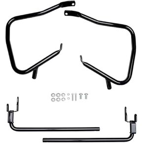 Eagle Skull Gloss Black Rear Saddlebag Guards Support Kit Harley Davidson Touring Street Glide Road Glides CVO 2023-2025 Saddle Bags Bag Guard Mount Saddlebags # 90202508 Bar Supports