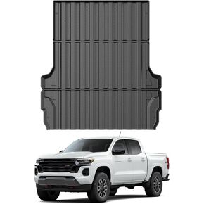 Mixsuper Truck Bed Mat for Chevrolet Colorado 2023-2025, All Weather Bed Liner for Colorado Accessories TPE Durable Odorless Black