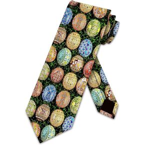 Three Rooker Easter Ties Mens Easter Egg Necktie