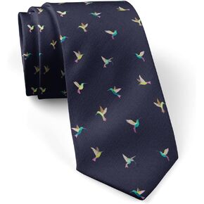 ( Bright Birds Hummingbird Colibri ) Fashion Novelty Necktie, Conversation Neckwear Ties Great for Party and Events