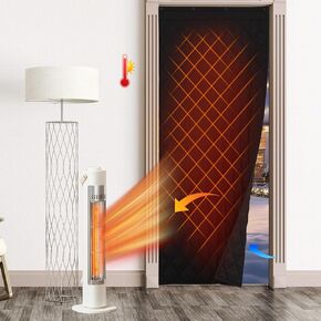 Ryb Home Home Thermal Intualted Door Stain for Winter ، Surtain Window Window Window Dividers Distiber Damping Dampening Door Drafty for Basement Home Theater ، W34 X L82 Inch ، 1 Pann