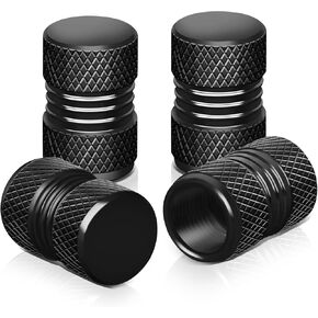 Auto Dynasty Piston Style Polished Aluminum Silver Tire Vavle Stem Caps (Pack of 4) in Saudi Arabia