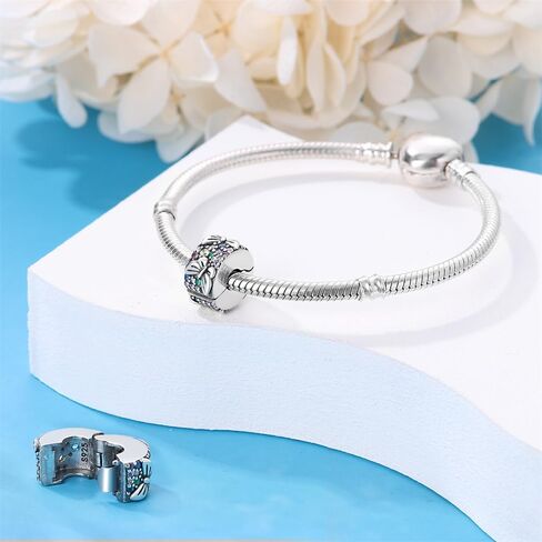 LNQOBU CLIP/STOPPER BEADS سحر الأساور والقلائد 925 STERLING SIVAL FOR PANDORA SNAIN BRACELTS GIFLE HOMELRY FOR WOME in Kuwait