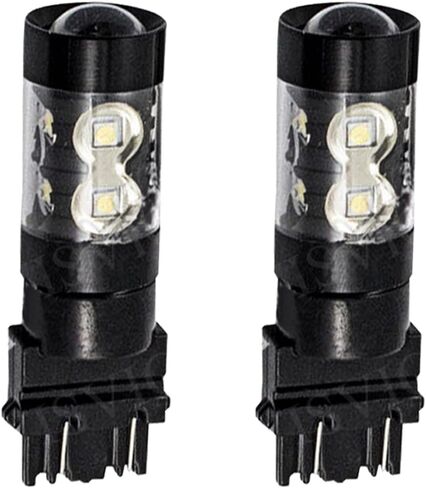7443 7444 60SMD Switchback LED LED ، مزدوج ألوان Amber أصفر الإشارة أضواء الإشارة (مصابيح وميض) ، 6000K Xenon White Super Bright Morking Lights ، Pluge & Play ، حزمة 2 in Kuwait