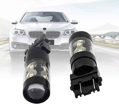 7443 7444 60SMD Switchback LED LED ، مزدوج ألوان Amber أصفر الإشارة أضواء الإشارة (مصابيح وميض) ، 6000K Xenon White Super Bright Morking Lights ، Pluge & Play ، حزمة 2 in Kuwait