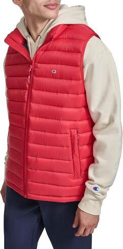 Champion Men's Packable Puffer Vest with Stand Collar in Saudi Arabia