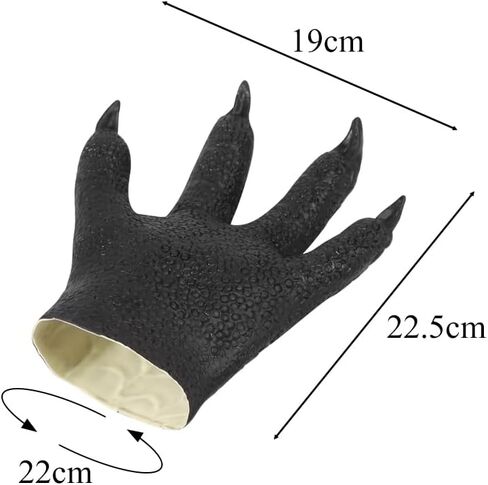 SIQITECHNO Halloween Bird Claws Gloves Latex Scary Eagle Hawk Animal Paws Gloves Cosplay Costume Dinosaur Monster Hands Glove in Saudi Arabia