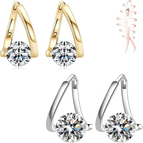 أقراط اللمفاوية الشرفية للنساء ، Lovefinity ™ Magnetosterapy أقراط Halolux Lymphvity Germanium Hoop arring Jewelry in Kuwait