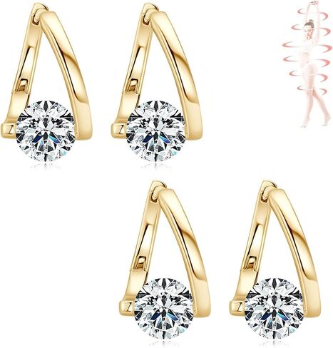 أقراط اللمفاوية الشرفية للنساء ، Lovefinity ™ Magnetosterapy أقراط Halolux Lymphvity Germanium Hoop arring Jewelry in Kuwait