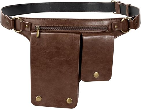 JASGOOD Waist Bag Leather Fanny Pack for Women Vintage Renaissance Belt Festival Pouch Faux Leather Hip Bag for Travel Hiking in Saudi Arabia