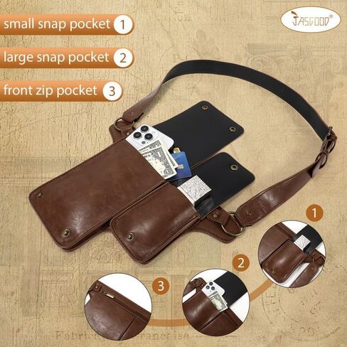 JASGOOD Waist Bag Leather Fanny Pack for Women Vintage Renaissance Belt Festival Pouch Faux Leather Hip Bag for Travel Hiking in Saudi Arabia
