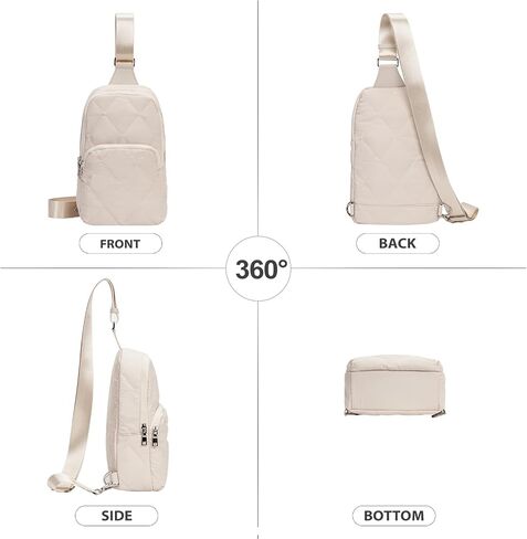 Quilted Sling Bag for Women Puffer Crossbody Bag Sling Backpack Purse Lightweight Fanny Pack Puffy Chest Bag in Kuwait