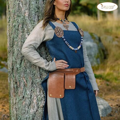 JASGOOD Waist Bag Leather Fanny Pack for Women Vintage Renaissance Belt Festival Pouch Faux Leather Hip Bag for Travel Hiking in Saudi Arabia
