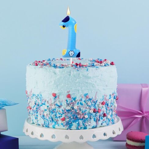 Blue Dog Paw Number Candle ، Cute Dog Paw Paw Birthday Cake Birthday Cake Topper Decorations for Boys & Girls Party Decoration Supply (رقم 2) in Saudi Arabia