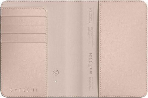 حامل جواز سفر Satechi للسفر مع Find My، غطاء جواز السفر مع 4 حامل بطاقات، شحن لاسلكي، وحماية RFID - حامل جواز سفر من الجلد النباتي الأساسي للسفر in Saudi Arabia