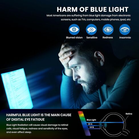 Cyxus Blue Light Glasses Men Retro Semi Rimless Clear Blue Light Glasses for Computer Eye Strain Gaming Glasses Anti Harmful Blue Light for Men Women in Kuwait
