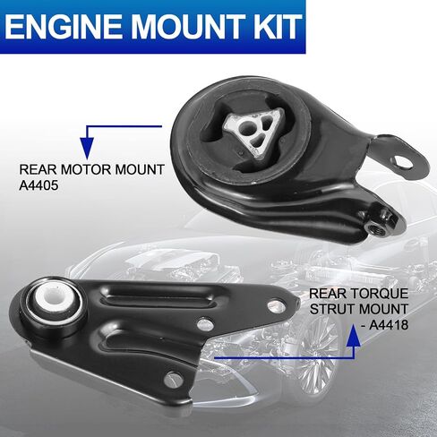 مجموعة تركيب محرك المحرك - متوافقة مع يناسب 2004 2005 2006 2007 2008 2009 Mazda 3 2.0L 4pc، A4402 A4404 A4405 A4418 in Kuwait