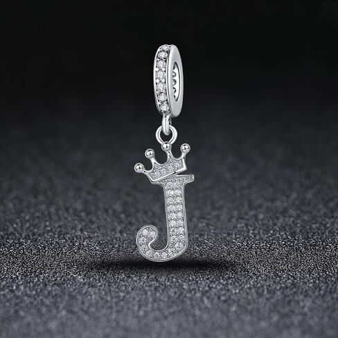 Silver Letter Charm Fit for Pandora Charms Bracelet Alphabet Initial Crown Charms Beads Jewelry Gifts for Women in Kuwait