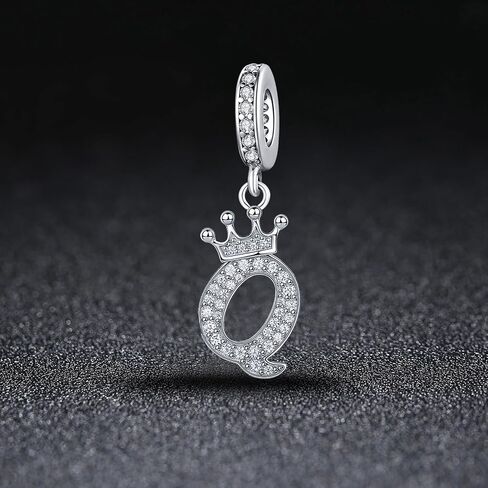 Silver Letter Charm Fit for Pandora Charms Bracelet Alphabet Initial Crown Charms Beads Jewelry Gifts for Women in Kuwait