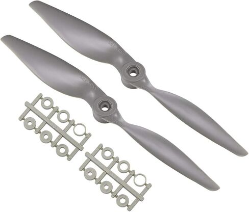 TOP-VIGOR 2pcs CW RC Propellers 1365 13 x 6.5 Inch 2-Vane RC Vehicle Propellers Replacement for RC Airplane with Adapter Rings Nylon Gray in Saudi Arabia