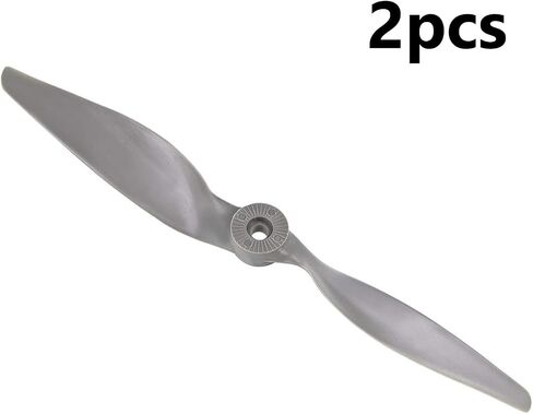 TOP-VIGOR 2pcs CW RC Propellers 1365 13 x 6.5 Inch 2-Vane RC Vehicle Propellers Replacement for RC Airplane with Adapter Rings Nylon Gray in Saudi Arabia