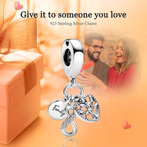 925 Sterling Silver Women Bracelets Necklace Heart 2025 Pendant Women Hand in Hand &Love Angel Wing Full of Heart Clip Safety Chain Charm Mother's Day with Zirconia in Kuwait