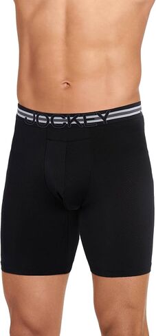Jockey Men's Underwear, Mens Boxer Briefs With Pouch, Sport Stability Microfiber 9" Long Leg Boxer Brief in Saudi Arabia