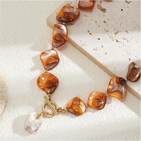 Gold Shell Pendant Necklace for Women Summer Beach Irregularly Shell Clavicle Choker Necklace Bikini Seashell Body Chain Necklace for Women in Saudi Arabia