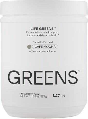 LTH Life Greens - Premium Superfood Powder with Probiotics, Enzymes, Phytonutrients & Fiber from Over 40 Fruits & Vegetables - Supports Antioxidants & Immune Health - Double Chocolate, 11.75 oz in Saudi Arabia