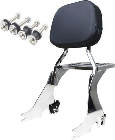 YHMOTO Motorcycle Detachable Passenger Backrest Sissy Bar & Luggage Rack with Docking Hardware Kits for Harley Sportster XL 883 1200 2004-2024 (Chrome) in Saudi Arabia